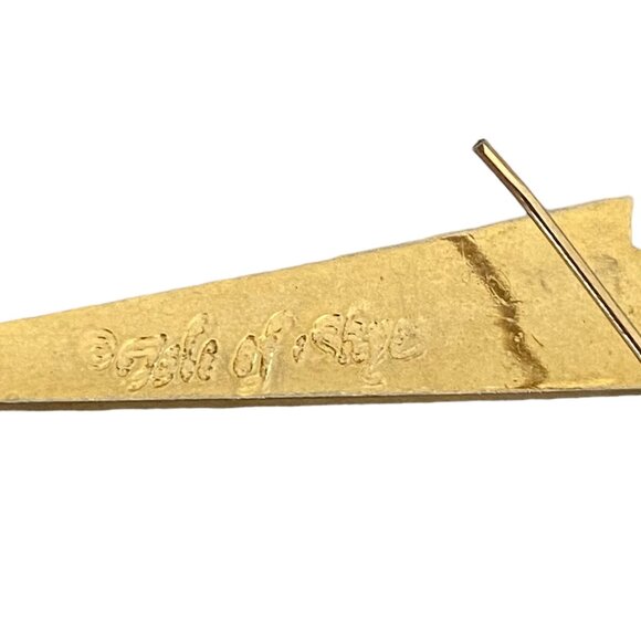 Isle of Skye Earrings Ruby Red Daggers enamel French Ear Wire Dangle Vintage 80s - Picture 3 of 4